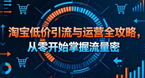 淘宝低价引流与运营全攻略，从零开始掌握流量密码-众创网