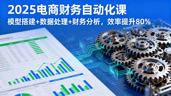 2025电商财务自动化课，模型搭建+数据处理+财务分析，效率提升80%-众创网