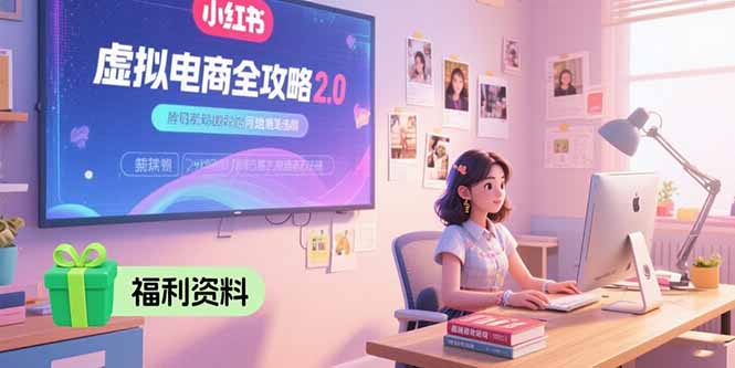 虚拟电商全攻略2.0，开店选品实操流程，账号定位、货源发布、笔记发布技巧-众创网