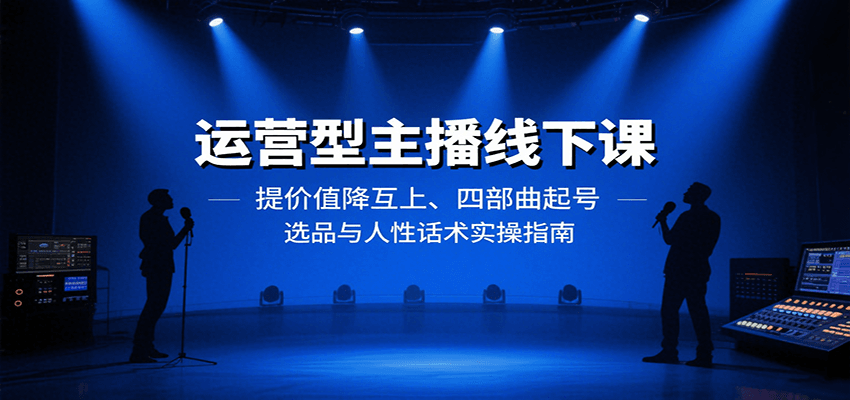 运营型主播线下课：提价值降互上、四部曲起号、选品与人性话术实操指南-众创网
