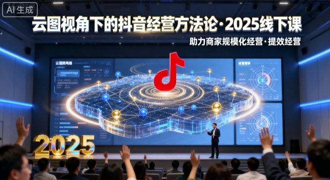 云图视角下的抖音经营方法论，2025线下课，助力商家规模化经营，提效经营(录音+字幕)-众创网