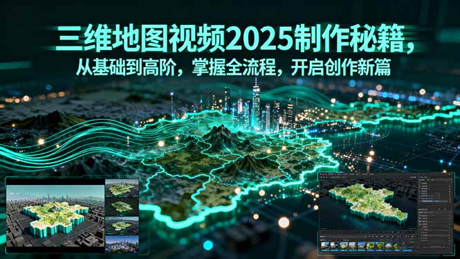 三维地图视频2025制作秘籍，从基础到高阶，掌握全流程，开启创作新篇-众创网