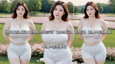 微胖女孩舞蹈AI视频制作提示词(含绘图词、视频词) 跳舞+视频教程-众创网