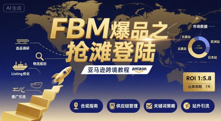 FBM爆品之抢滩登陆-亚马逊跨境教程-众创网
