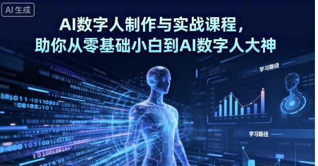 AI数字人制作与实战课程，助你从零基础小白到AI数字人大神-众创网