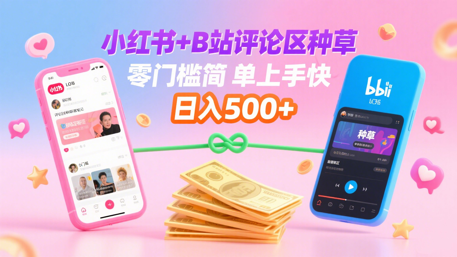 小红书+B站评论区种草，0门槛1分钟一单，只需复制粘贴，日入500+-众创网