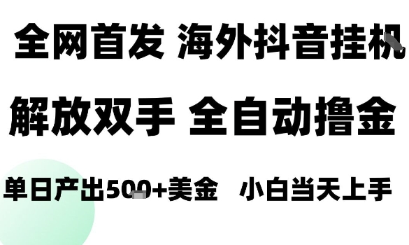 海外抖音无人直播，单日产出1.5k+，长期稳定，新手可玩，无脑操作【揭秘】-众创网