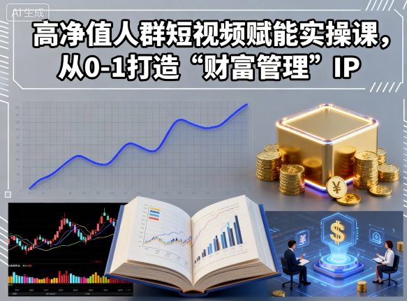高净值人群短视频赋能实操课，从0-1打造“财富管理”IP-众创网